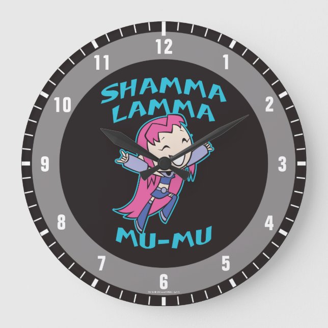 Teen Titans Go! | Starfire "Shamma Lamma Mu-Mu" Große Wanduhr (Vorderseite)