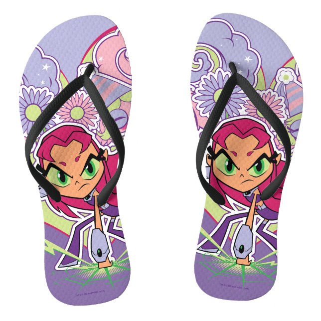 Teen Titans Go! | Starfire's Heart Punch Graphic Flip Flops (Fußbett)