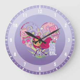 Teen Titans Go!   Starfire's Heart Punch Graphic Große Wanduhr