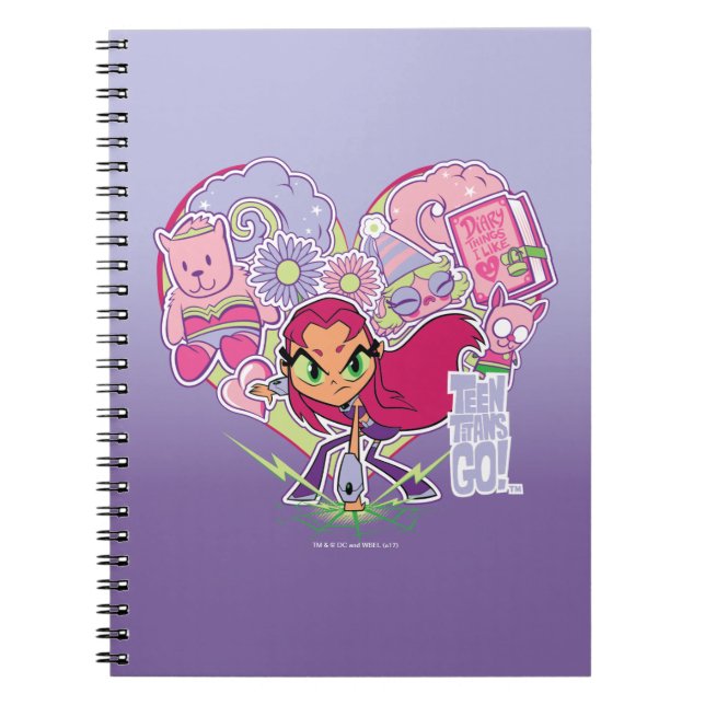 Teen Titans Go! | Starfire's Heart Punch Graphic Notizblock (Vorderseite)