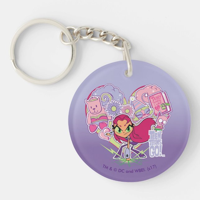Teen Titans Go! | Starfire's Heart Punch Graphic Schlüsselanhänger (Vorderseite)