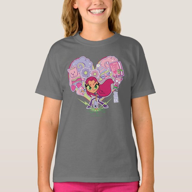 Teen Titans Go! | Starfire's Heart Punch Graphic T-Shirt (Vorderseite)