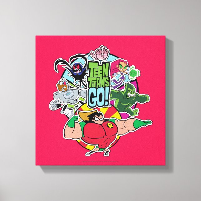 Teen Titans Go! | Team Group Graphic Leinwanddruck (Vorderseite)