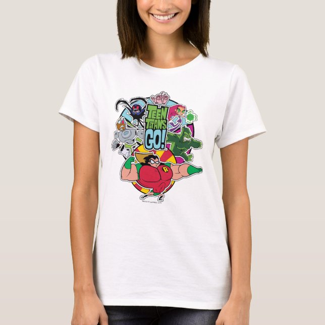 Teen Titans Go! | Team Group Graphic T-Shirt (Vorderseite)