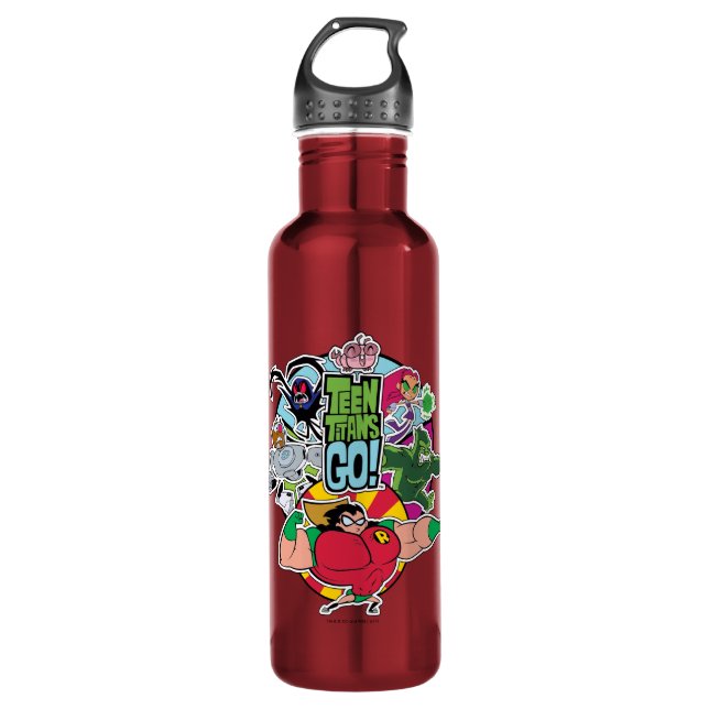 Teen Titans Go! | Team Group Graphic Trinkflasche (Vorderseite)