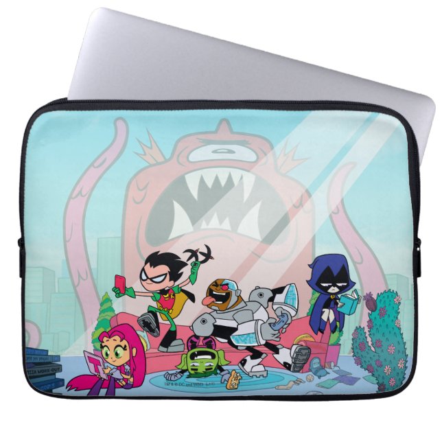 Teen Titans Go! | Tentacled Monster Approach Laptopschutzhülle (Vorderseite)