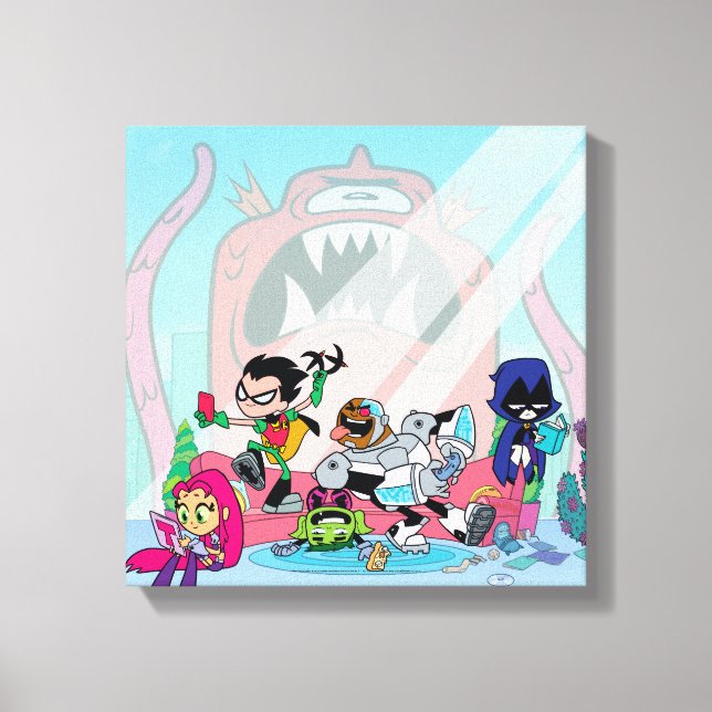 Teen Titans Go! | Tentacled Monster Approach Leinwanddruck (Vorderseite)