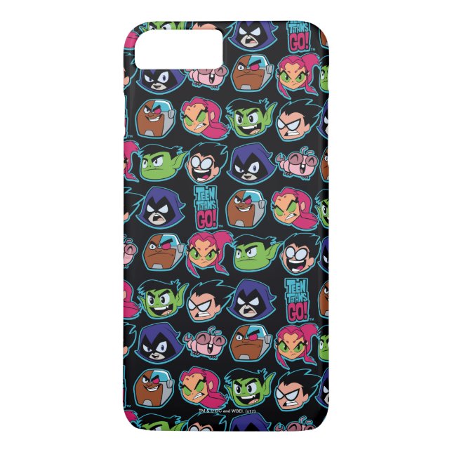 Teen Titans Go! | Titans Head Pattern Case-Mate iPhone Hülle (Rückseite)
