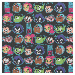 Teen Titans Go! Titans Head Pattern Stoff