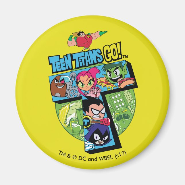 Teen Titans Go! | Titans Tower Collage Magnet (Vorne)