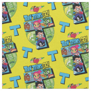 Teen Titans Go! Titans Tower Collage Stoff