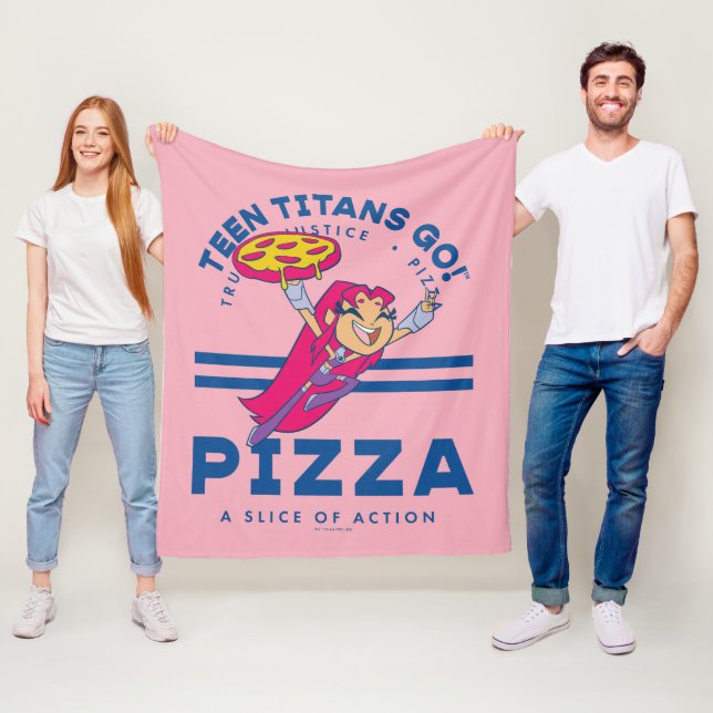 Teen Titans Go! "Truth Justice Pizza" Fleecedecke (Beispiel)