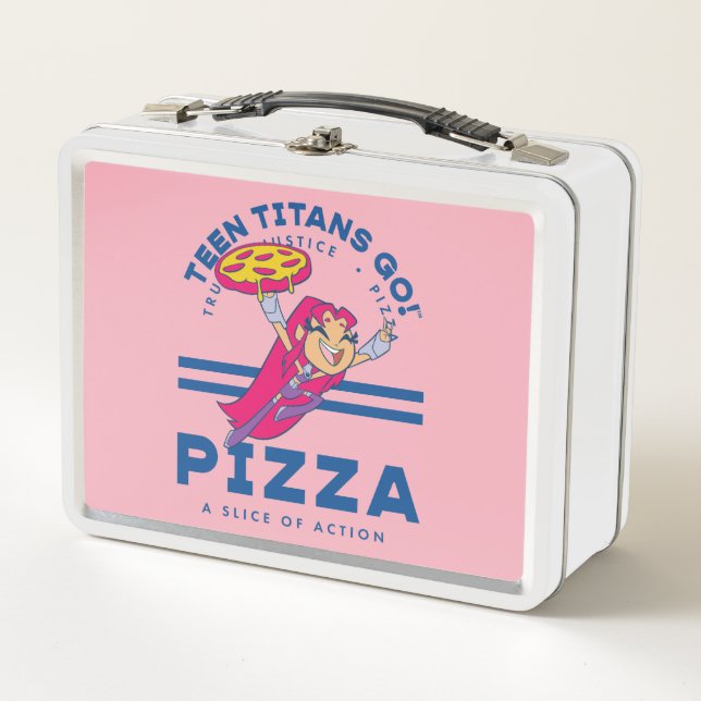 Teen Titans Go! "Truth Justice Pizza" Metall Brotdose (Vorderseite)