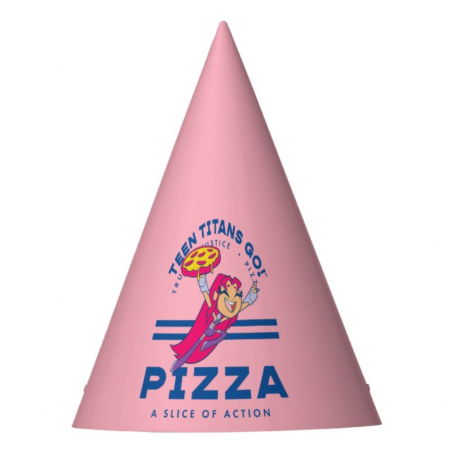 Teen Titans Go! "Truth Justice Pizza" Partyhütchen (Vorderseite)
