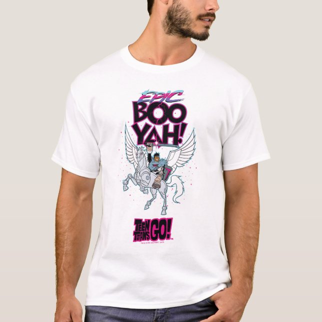 Teen Titans Go! | Warrior Cyborg Riding Pegasus T-Shirt (Vorderseite)
