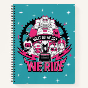 Teen Titans Go!   "Wir fahren" Retro Moto Graphic Notizbuch