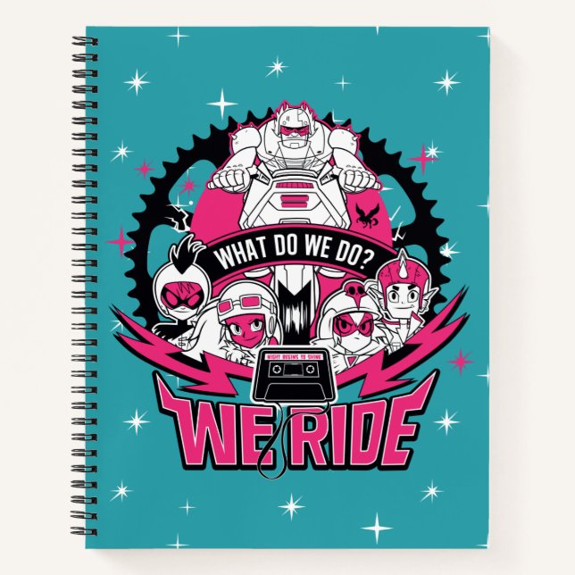 Teen Titans Go! | "Wir fahren" Retro Moto Graphic Notizbuch (Vorderseite)