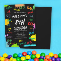 Teen Tween Young Boy Age Number Birthday Party