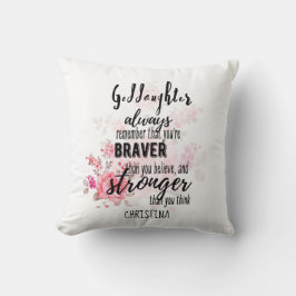 Teenage GODAUGHTER Motivierend Zitat Kissen