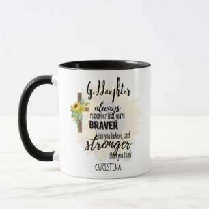 Teenage GODAUGHTER Motivierend Zitat Sonnenblumen Tasse