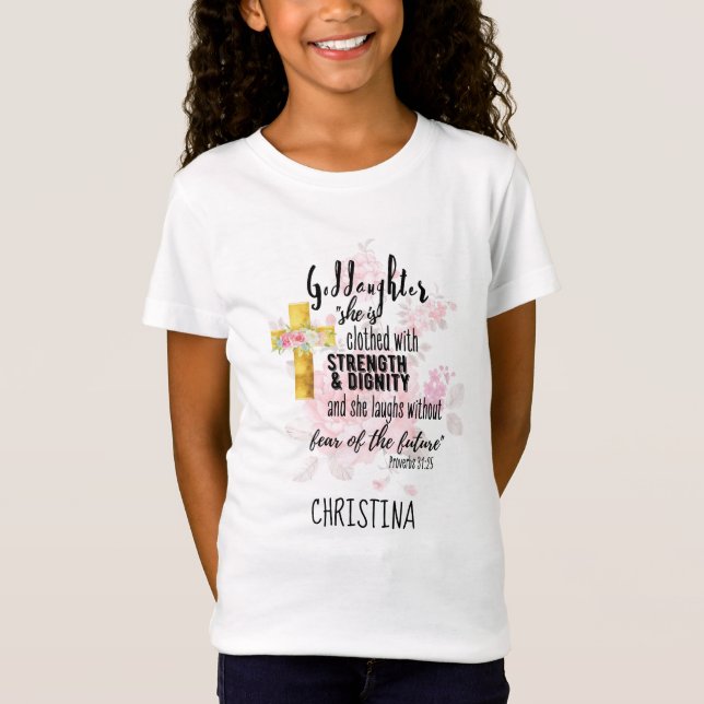 Teenage Godtochter Geschenk Personalisiertes Spric T-Shirt (Vorderseite)