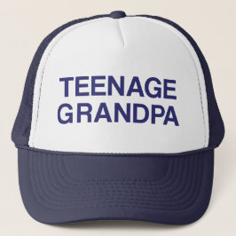 TEENAGE GRANDPA Spaß Slogan LKW-Hut in blau Truckerkappe