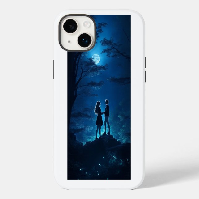 Teenage Junge Mädchen mit blauem iPhone/iPad Gehäu Case-Mate iPhone 14 Plus Hülle (Rückseite)