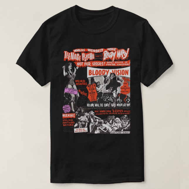 Teenage trifft Bloody Mary T-Shirt (Design vorne)