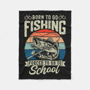 Teenager, die Shirt fischen, gezwungen, mit der Ba Fleecedecke