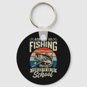 Teenager, die Shirt fischen, gezwungen, mit der Ba Schlüsselanhänger