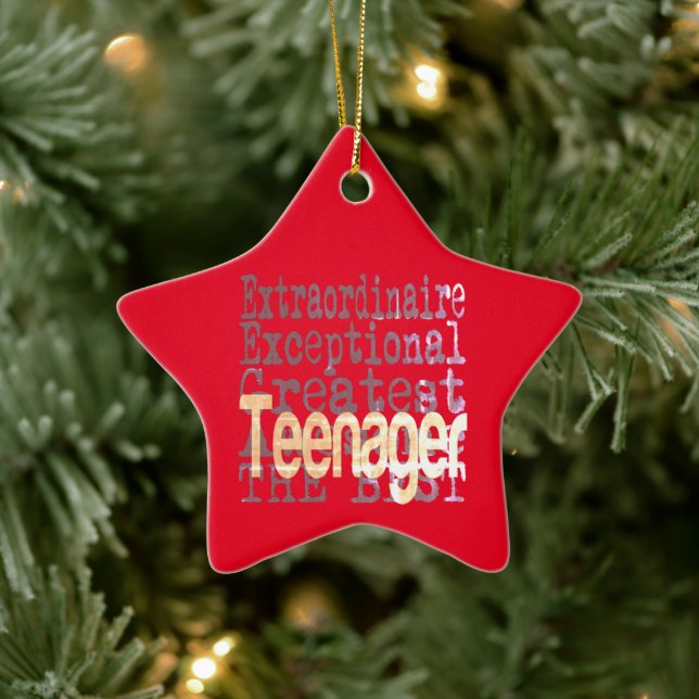 Teenager Extraordinator Keramik Ornament (Baum)
