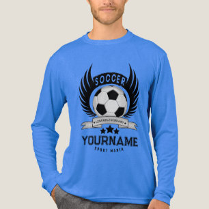 Teenager-Fußballname Nummer Ball Sport Geschenke Tri-Blend Shirt