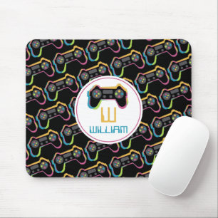 Teenager Gaming Gamer Videospiel Kinder Monogramm Mousepad