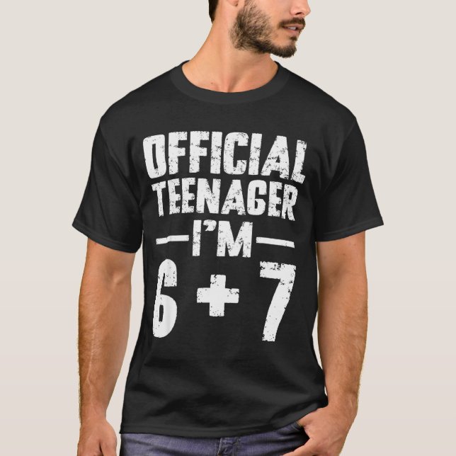 Teenager I'm 13th Birthday 6 7 Meme Six Seven Slan T-Shirt (Vorderseite)