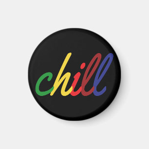 Teenager-Mädchen Chill Retro-Farben Magnet