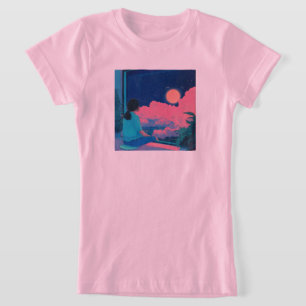 teenager sitting on the window lofi style T-Shirt