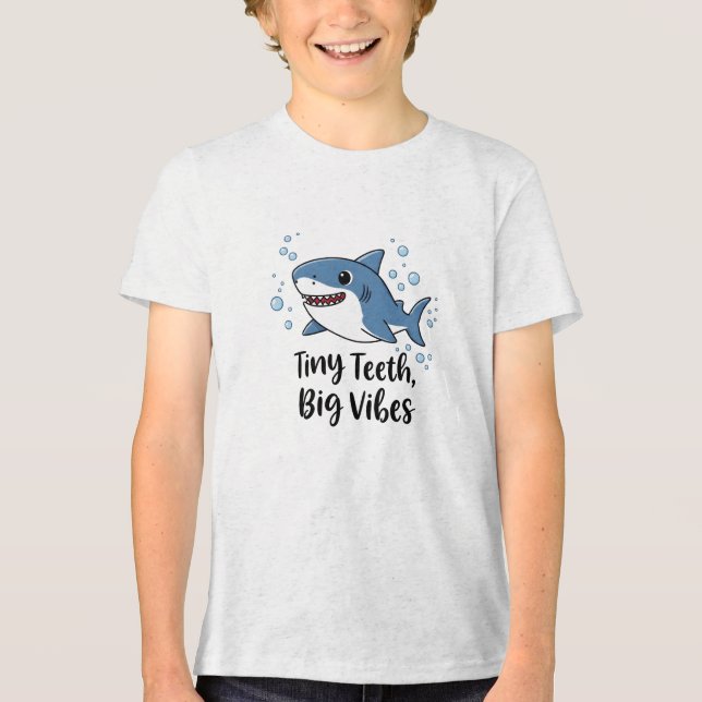 Teenager-Zähne große Schwänze Tri-Blend Shirt (Vorderseite)