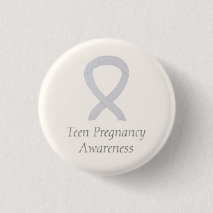 Teenagerbewusstsein Weißes Band Button