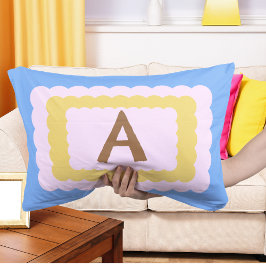 Teenagerschlafzimmer mit Anfangsbuchstabe Lendenkissen