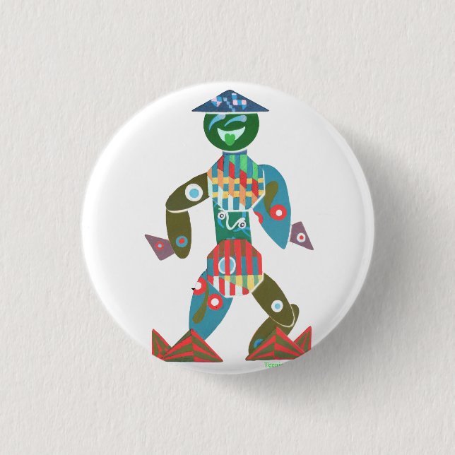 Teenie Bürsten-Entwurfsknopf Button (Vorderseite)