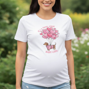 Teenie Weenie Baby Girl Dachshund Geschlechtsenthü Tri-Blend Shirt
