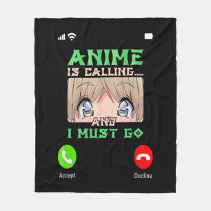 Teens Anime Merch Boys Mens Girls Anime ist Callin Fleecedecke