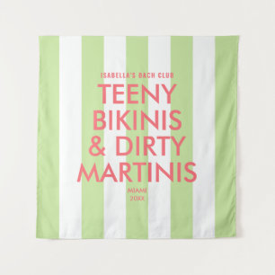 Teeny Bikinis & Dirty Martinis Bach-Club Streifenm Wandteppich