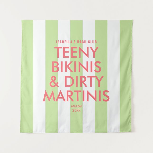 Teeny Bikinis & Dirty Martinis Bach Club Wandteppich (Vorderseite)