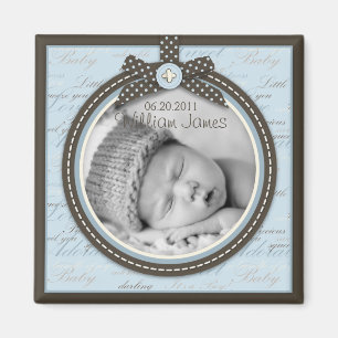 Teeny Toes Blue Foto Magnet 2