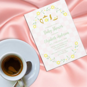 Teeparty-Blumen-Baby-Party Einladung