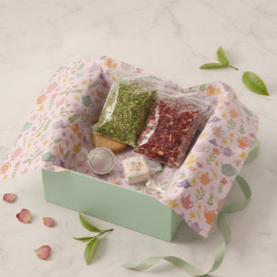 Teeparty Braut- Ostern Frühling Blumen Bunt Seidenpapier