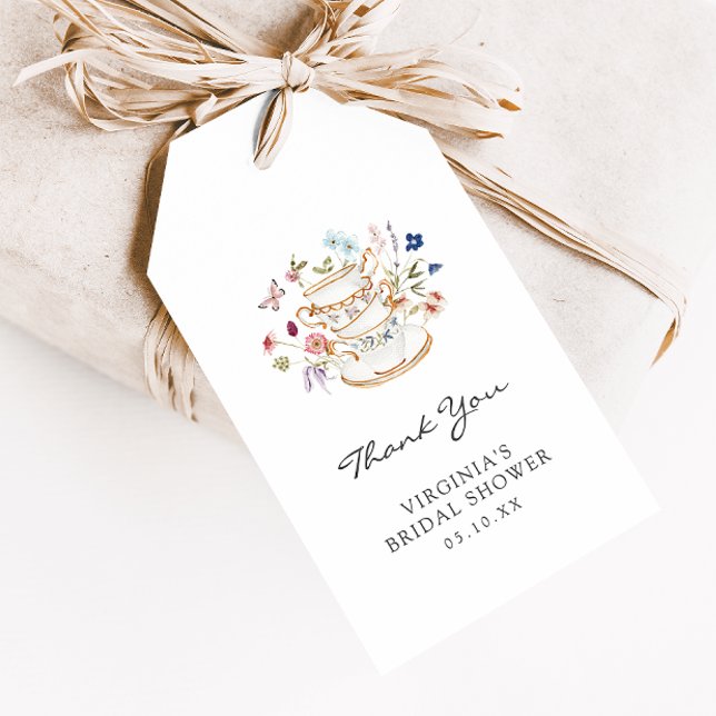 Teeparty-Geschenkanhänger Geschenkanhänger (Tea Party Bridal Shower Gift Tag by Painted Paperie
)