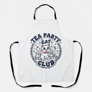 Teeparty-Katzenliebhaber-Shirt Kunst - Teeparty-Ka Schürze