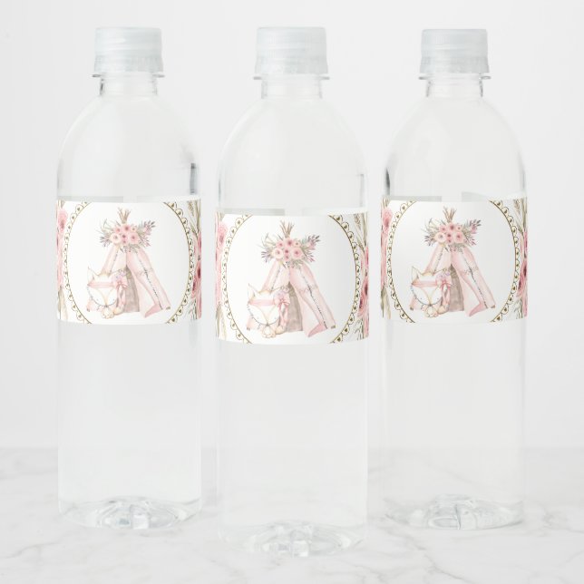 TeePee Fox Baby Dusche Wasserflaschen Etiketten (Flaschen)